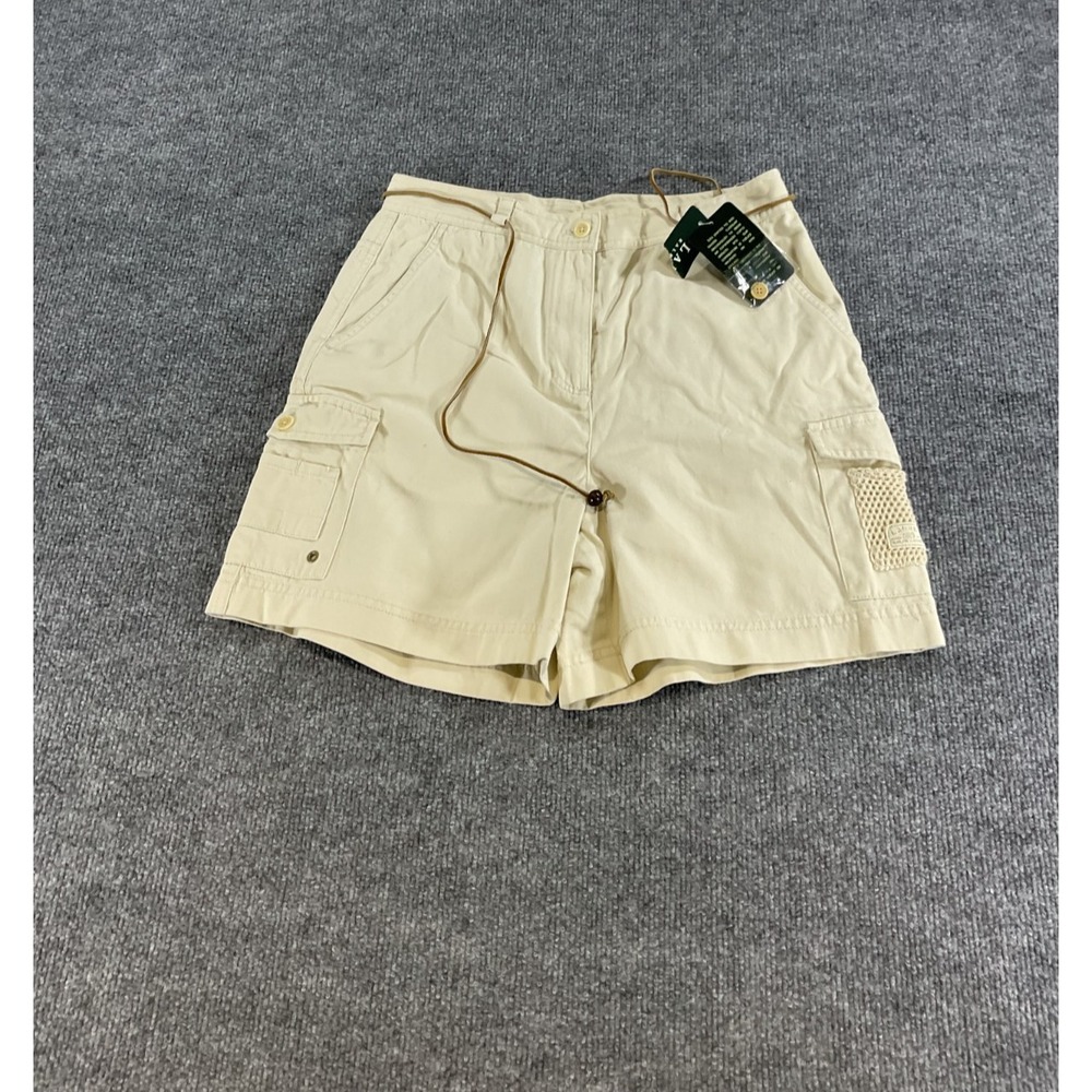 Lauren Ralph Lauren Women's Cargo Shorts Size 6 Beige Khaki Utility Safari New